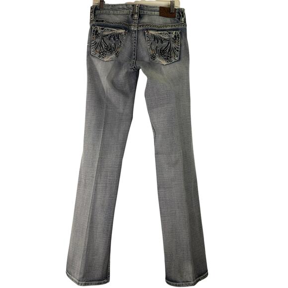 Adiktd Embellished Starched Bootcut Long Jeans Size 8 / 30 x 36 Length - Picture 7 of 9